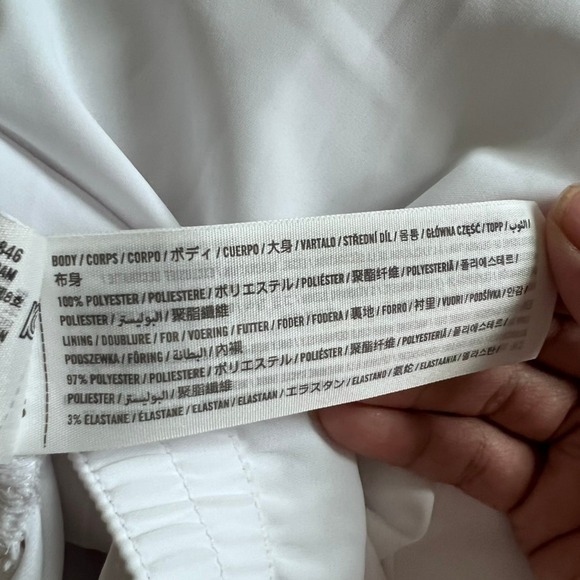 Abercrombie & Fitch Wide Leg Pants Women XL Regular White Pull On Crepe Pockets - Picture 9 of 14